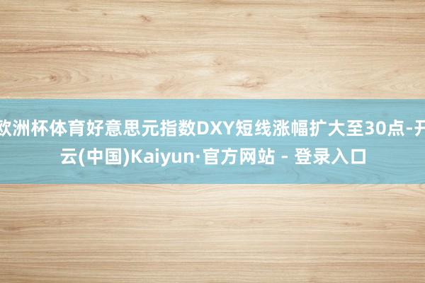 欧洲杯体育好意思元指数DXY短线涨幅扩大至30点-开云(中国)Kaiyun·官方网站 - 登录入口