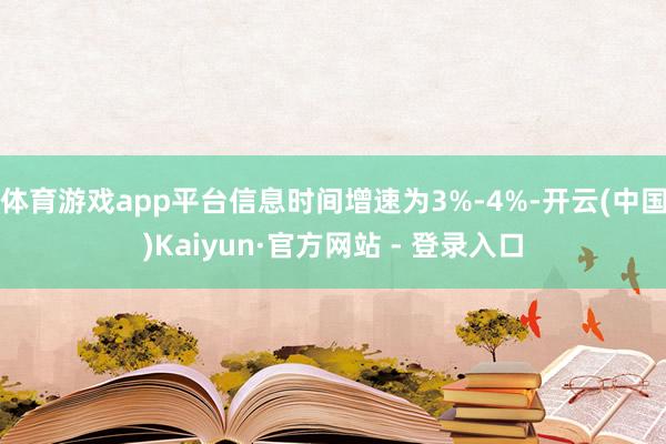 体育游戏app平台信息时间增速为3%-4%-开云(中国)Kaiyun·官方网站 - 登录入口