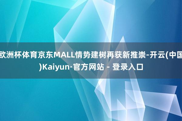 欧洲杯体育京东MALL情势建树再获新推崇-开云(中国)Kaiyun·官方网站 - 登录入口