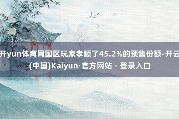 开yun体育网国区玩家孝顺了45.2%的预售份额-开云(中国)Kaiyun·官方网站 - 登录入口