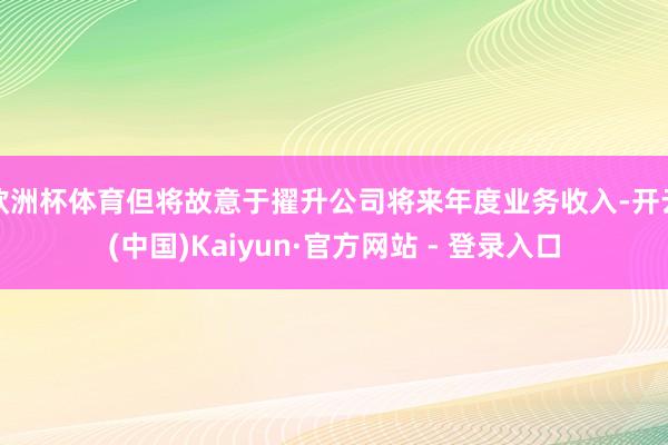 欧洲杯体育但将故意于擢升公司将来年度业务收入-开云(中国)Kaiyun·官方网站 - 登录入口